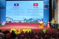 Lễ kỷ niệm 55 năm ngày thiết lập quan hệ ngoại giao Việt Nam - Lào và 40 năm ngày ký hiệp ước hữu nghị và hợp tác Việt Nam - Lào (Ảnh: K.T)