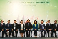 Lãnh đạo các sở giao dịch chứng khoán châu Á hội tụ tại Hà Nội năm 2016 cùng lãnh đạo ngành chứng khoán bàn thảo khả năng hợp tác, hội nhập và phát triển