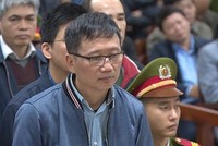 Bị cáo Trịnh Xuân Thanh trong phiên tỏa xét xử đại án PVC. Ảnh: TTXVN.