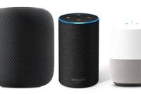 Từ trái qua: Apple HomePod, Amazon Echo và Google Home.