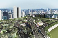 Phối cảnh Nút giao tuyến đường số 1 và đường 70.