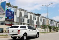 Dãy shophouse của Dự án Water Font City trên đường Võ Nguyên Giáp đã hết hàng từ lâu. Ảnh: Thanh Tân 