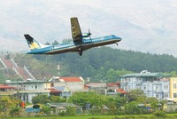 Việt Nam hiện mới có 3 hãng hàng không phục vụ vận chuyển du lịch (Trong ảnh: Hãng hàng không Vietnam Airlines)