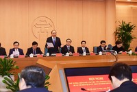 Thủ tướng Chính phủ Nguyễn Xuân Phúc phát biểu tại Hội nghị sáng nay 22/1