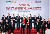 Lễ công bố hợp tác chiến lược giữa Thaco và Hoàng Anh Gia Lai.