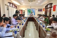 Phó chủ tịch UBND tỉnh Quảng Nam Huỳnh Khánh Toàn chủ trì buổi làm việc.