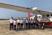 Đoàn công tác tỉnh Quảng Bình tham gia chuyến bay thử nghiệm chặng bay Đồng Hới- Đà Nẵng.