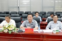 Ông Lê Trí Thanh, Phó Chủ tịch tỉnh Quảng Nam tại buổi làm việc với UBND. TP. Đà Nẵng