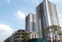 Công trình không có biển thông báo này được cho là Dự án Chung cư HC Golden City. Ảnh: Nhất Nam