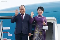 Thủ tướng Nguyễn Xuân Phúc và Phu nhân tới thành phố Saint Petersburg - Liên bang Nga (ảnh: VGP)