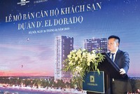 Đại diện chủ đầu tư Tân Hoàng Minh phát biểu tại buổi lễ