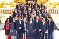 Thủ tướng Chính phủ Nguyễn Xuân Phúc tiếp Đoàn doanh nghiệp của Hội đồng Kinh doanh Hoa Kỳ-ASEAN (USABC) tại Hà Nội vào tháng 3/2019.