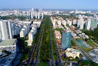 Đường Nguyễn Văn Linh tại khu Nam TP.HCM.