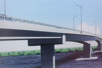 Phối cảnh cầu Châu Đốc - An Giang.