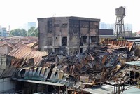 Quang cảnh sau vụ cháy Công ty Rạng Đông. Ảnh: Huy Hùng