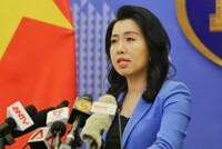 Người phát ngôn Lê Thị Thu Hằng trong cuộc họp báo chiều 12/9. Ảnh: Bộ Ngoại giao..