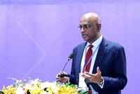 Ông K. Yogeevaran, nguyên Thứ trưởng Bộ Công nghiệp trồng trọt và Hàng hóa Malaysia phát biểu tại Diễn đàn. (Ảnh: Hồng Hạnh).