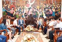 Chủ tịch UBND tỉnh Gia Lai Võ Ngọc Thành tiếp đoàn công tác Trung tâm Hợp tác Phát triển Quốc tế Daegu Gyeongbuk