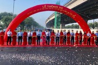 Chính thức thông xe Đường Vành đai 3 dưới thấp, đoạn Mai Dịch - cầu Thăng Long