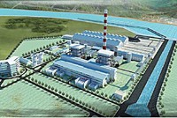 Mô hình Dự án Nhiệt điện Quỳnh Lập 1. Ảnh: S.T