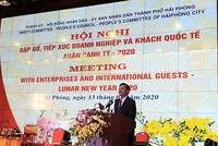 Ông Nguyễn Văn Tùng, Chủ tịch UBND thành phố Hải Phòng phát biểu tại buổi gặp gỡ, tiếp xúc