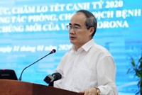 Bí thư Thành ủy TP.HCM Nguyễn Thiện Nhân phát biểu tại Hội nghị (ảnh: PLO)