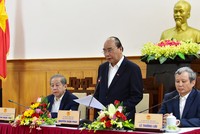 Thủ tướng Chính phủ Nguyễn Xuân Phúc phát biểu chỉ đạo tại buổi làm việc với lãnh đạo tỉnh Thừa Thiên Huế.