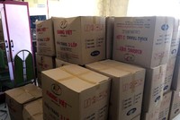 Một lô hàng khẩu trang vi phạm bị cơ quan chức năng TP.HCM tạm giữ