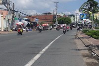 Một đoạn Quốc lộ 1 đoạn qua TP. Cà Mau.