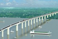 Phối cảnh cầu Châu Đốc - An Giang.