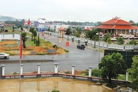 Một góc phường Bồng Sơn, trung tâm huyện Hoài Nhơn. Ảnh: Trọng Lợi