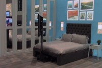 Giá treo TV dưới gầm giường giúp tiết kiệm không gian phòng