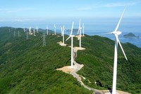 Phối cảnh thiết kế các trụ tuabin tại trang trại phong điện HBRE Hà Tĩnh