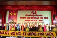 Ban Chấp hành Đảng bộ quận Hồng Bàng nhiệm kỳ 2020-2025 ra mắt Đại hội. Ảnh - thanhphohaiphong.gov.vn