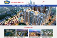 Trang website cuar  Nam Long Real. Ảnh: Thành Nguyễn.