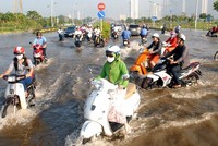 TP.HCM chịu thiệt hại nặng do triều cường. 