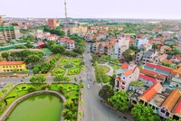 Một góc nội đô TP. Vĩnh Yên.