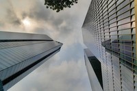 Hai tòa nhà văn phòng lớn Lotte và Capital Place. Ảnh: Thành Nguyễn.