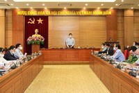 Phó Chủ tịch UBND tỉnh Nguyễn Văn Khước phát biểu chỉ đạo tại buổi làm việc.