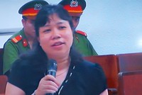 Đại diện Ngân hàng Nhà nước tại phiên xét xử bầu Kiên sáng 24/5 (ảnh chụp qua màn hình)