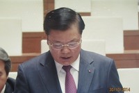 Bộ trưởng Đinh Tiến Dũng báo cáo về nợ công trước Quốc hội