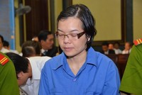 Bị cáo Huỳnh Thị Huyền Như trong phiên tòa sáng 16/12/2014