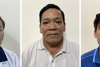 Các bị can Bùi Thế Sơn, Trần Văn Tấn và Đặng Bình Anh Trọng.