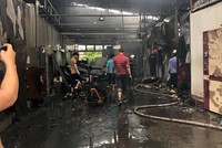 Hiện trường vụ cháy nhà xưởng của Công ty 79