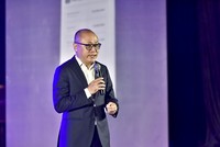 Ông Ngô Quang Trung, Tổng giám đốc Ngân hàng Bản Việt phát biểu tại buổi lễ chiều 28/9