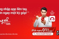 Miễn một kỳ trả góp khi đăng nhập ứng dụng Home Credit