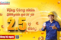 HD SAISON dành tặng 5.000 phần quà giá trị 2,5 tỷ đồng hỗ trợ công nhân cả nước đón Tết sum vầy