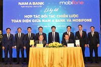 Nam A Bank và MobiFone ký kết hợp tác chiến lược.