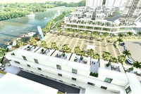 Phối cảnh phố thương mại – dịch vụ Marina Square kết hợp quảng trường bến thuyền.