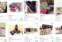 Hàng loạt sản phẩm giả nhãn hiệu Burberry bán trên trang Sendo - Ảnh chụp màn hình